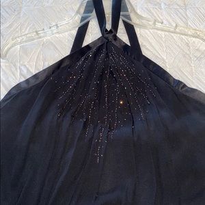 Silk Nine West black dress with embellishments